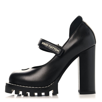 Louis Vuitton Calfskin Star Trail Ankle Pumps 35.5 Black 1 of 9
