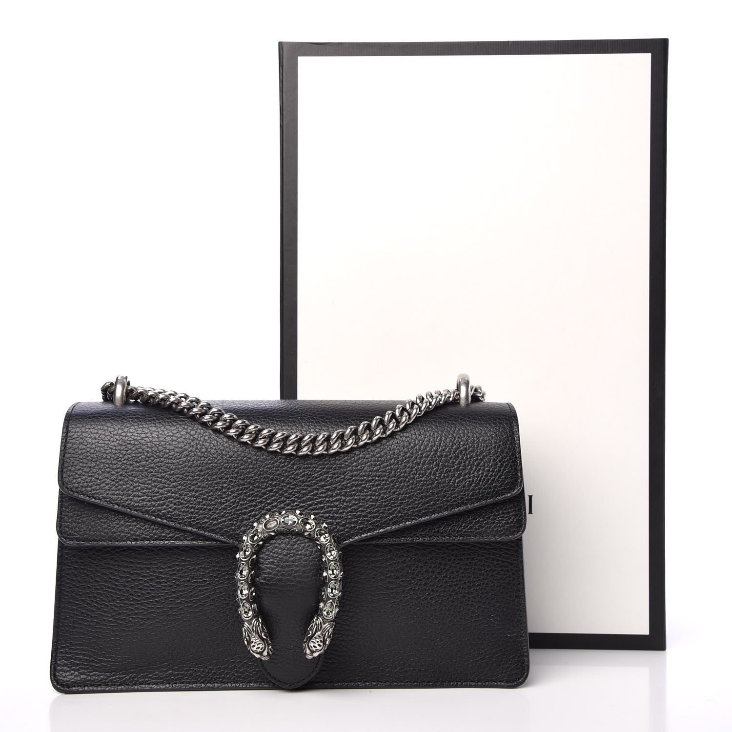 Gucci Pebbled Calfskin Small Dionysus Shoulder Bag Black 12 of 12