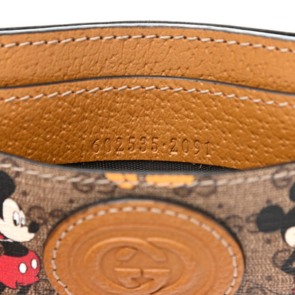 Gucci X DISNEY Mini Vintage GG Supreme Monogram Mickey Mouse Card Holder Beige Vintage Sun Oil 7 of 8