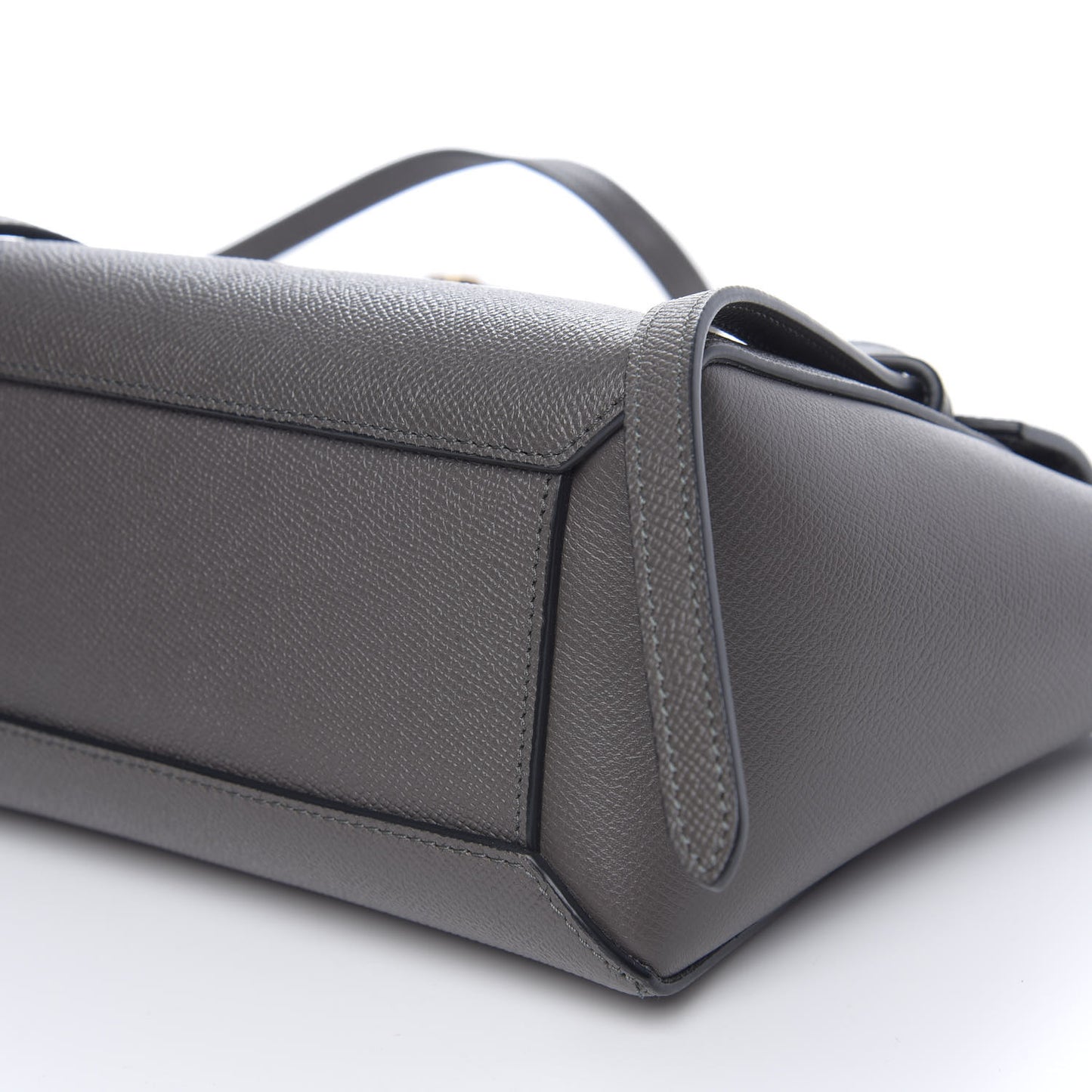 Grained Calfskin Nano Belt Bag Grey