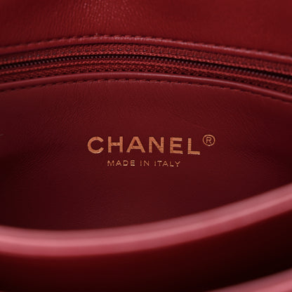 Chanel Lambskin Quilted Medium Color Match Flap Burgundy 6 of 10