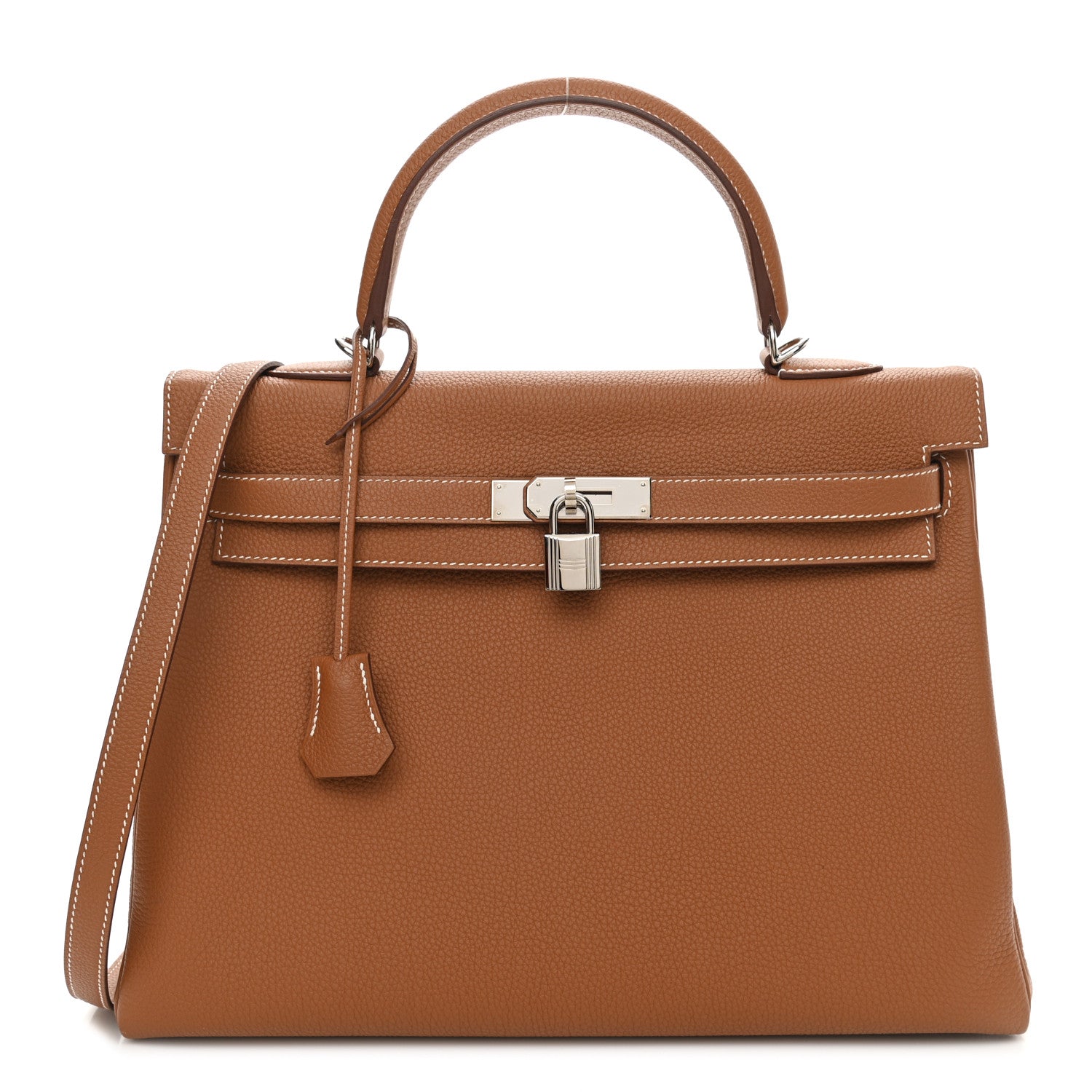 Hermes Togo Kelly Retourne 35 Gold 1 of 11