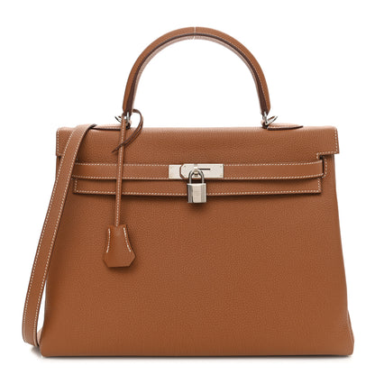 Hermes Togo Kelly Retourne 35 Gold 1 of 11