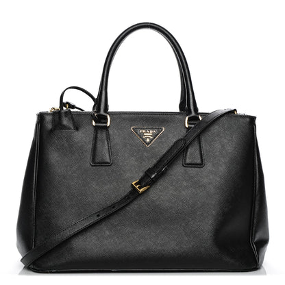 Prada Saffiano Medium Galleria Double Zip Tote Black 1 of 12