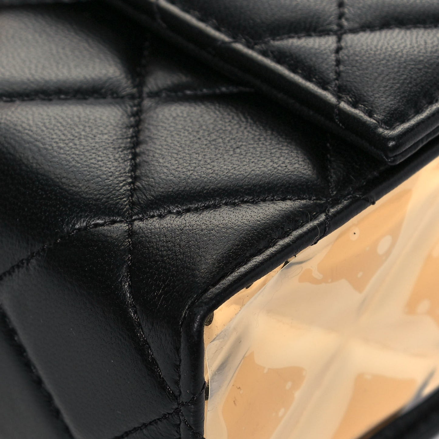 Lambskin Quilted Mini Golden Plate Flap Black