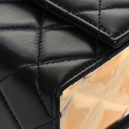 Chanel Lambskin Quilted Mini Golden Plate Flap Black 10 of 13
