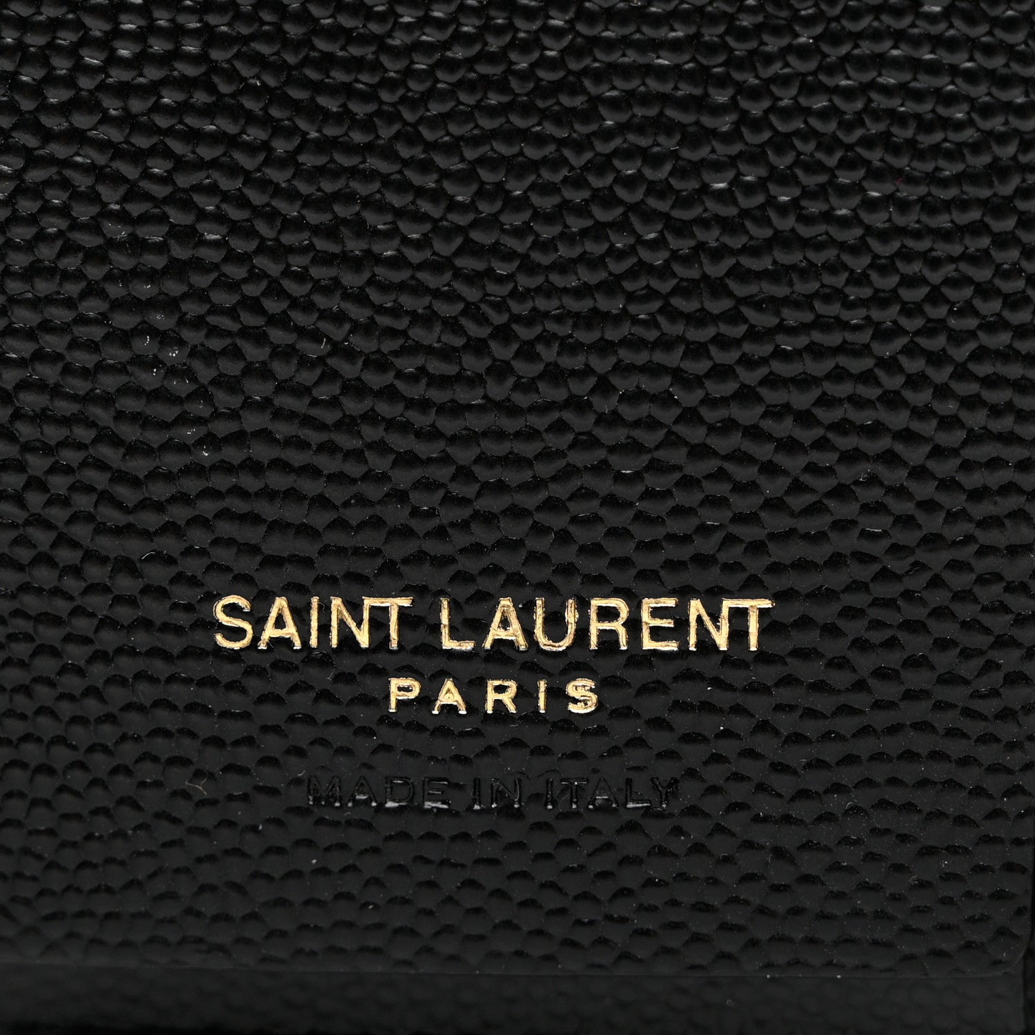 Saint Laurent Grain De Poudre Matelasse Cassandre Monogram Slim Key Case Black 6 of 7