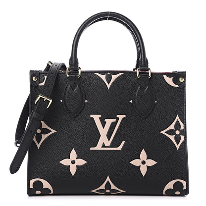 Louis Vuitton Empreinte Monogram Giant Onthego PM Black Beige 1 of 10