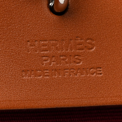 Hermes Toile Vache Hunter Herbag Zip Retourne 31 PM Azur Rouge H 7 of 13