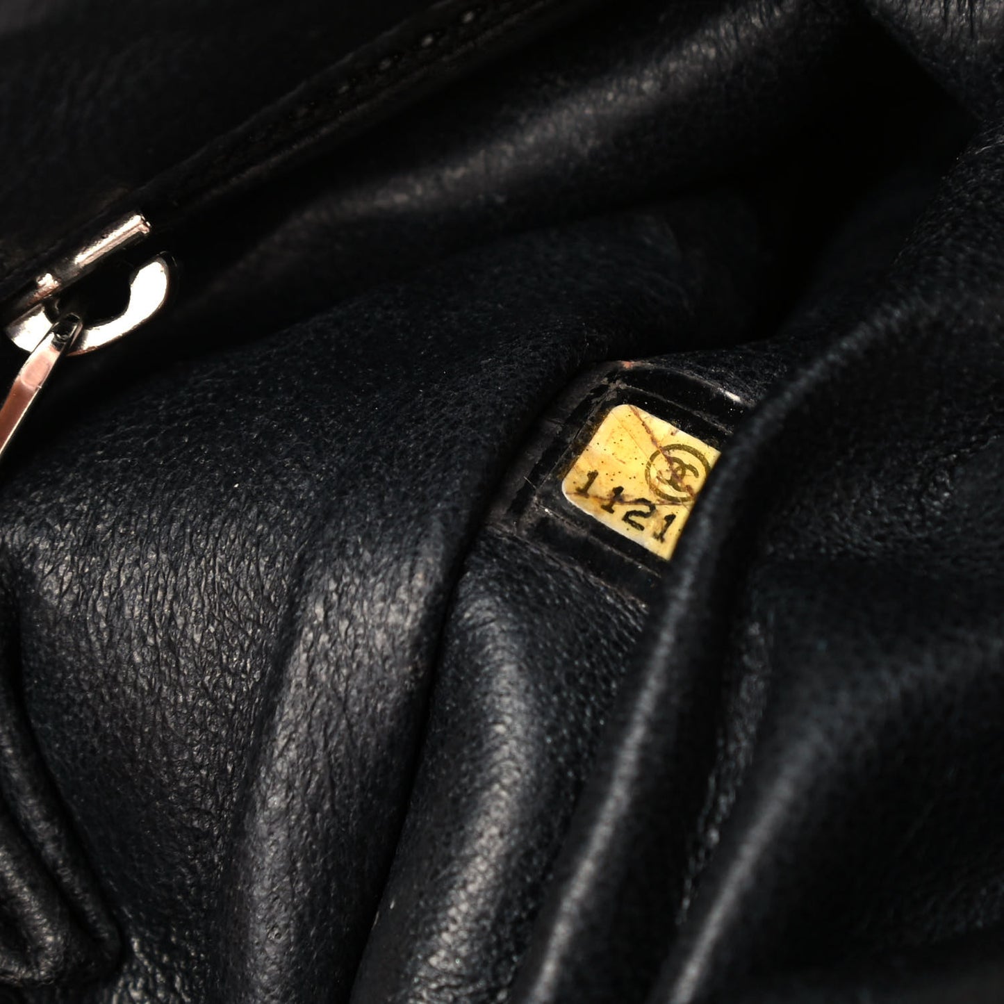 Lambskin Perforated Timeless Clutch Black