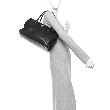 Chanel Calfskin Cerf Executive Shopper Tote Black 2 of 10