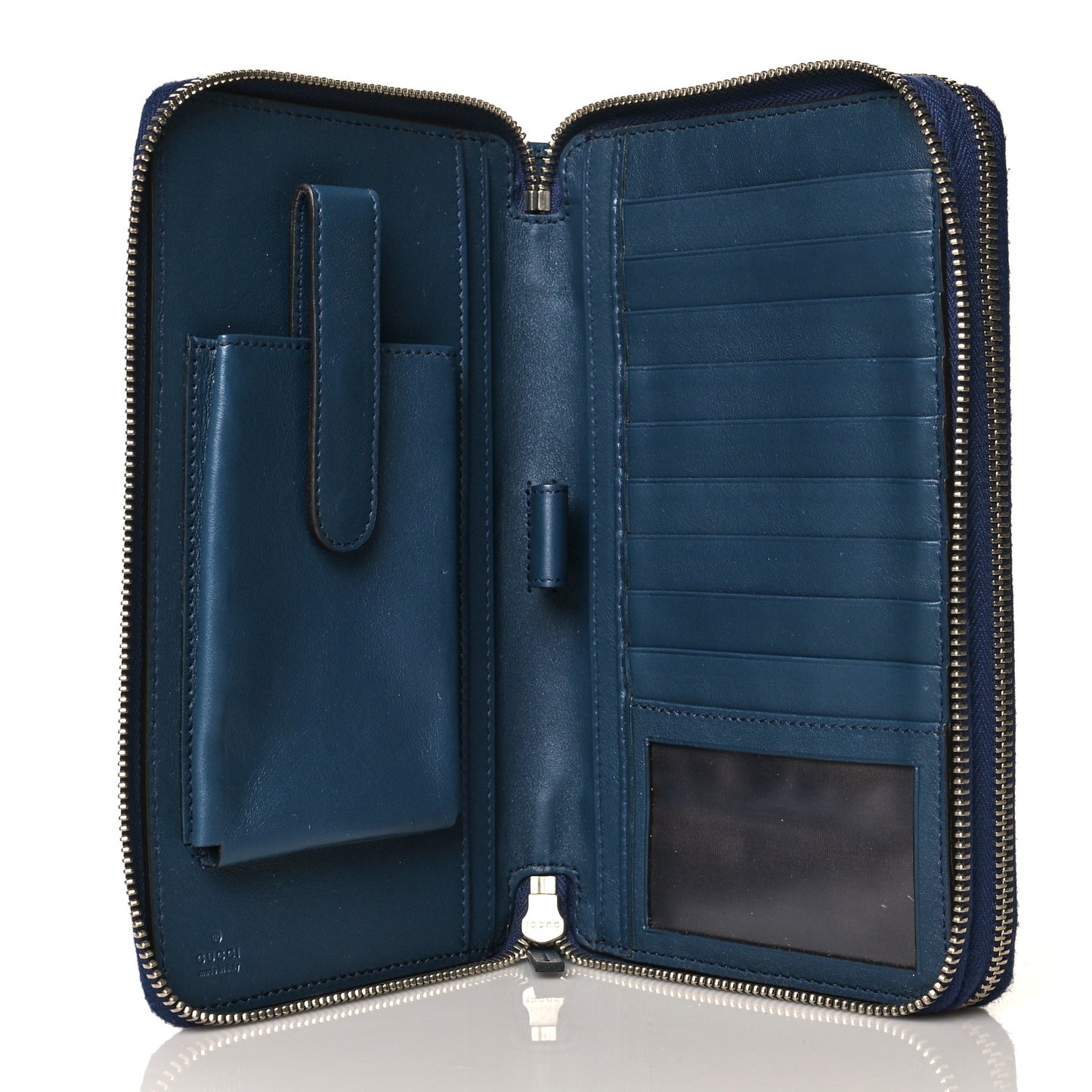 Guccissima Signature Travel Document Case Blue