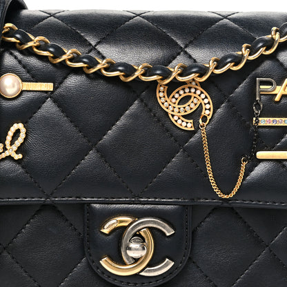 Chanel Lambskin Quilted Small Coco Clips Single Flap Black 8 of 10