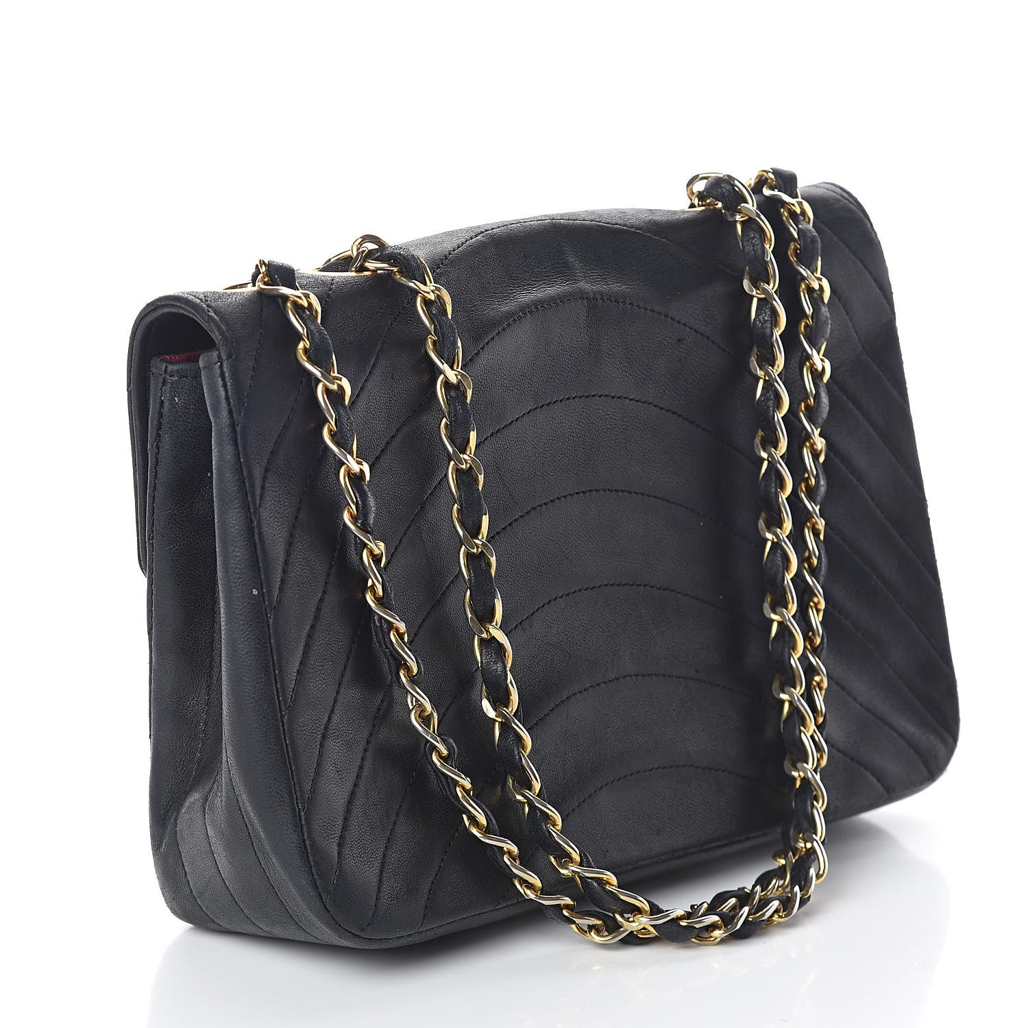 Chanel Lambskin Ribbon Quilted Small Single Flap Black 3 of 16
