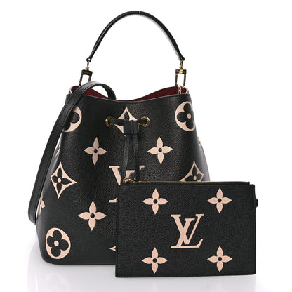 Louis Vuitton Empreinte Monogram Giant Neonoe MM Black Beige 3 of 10