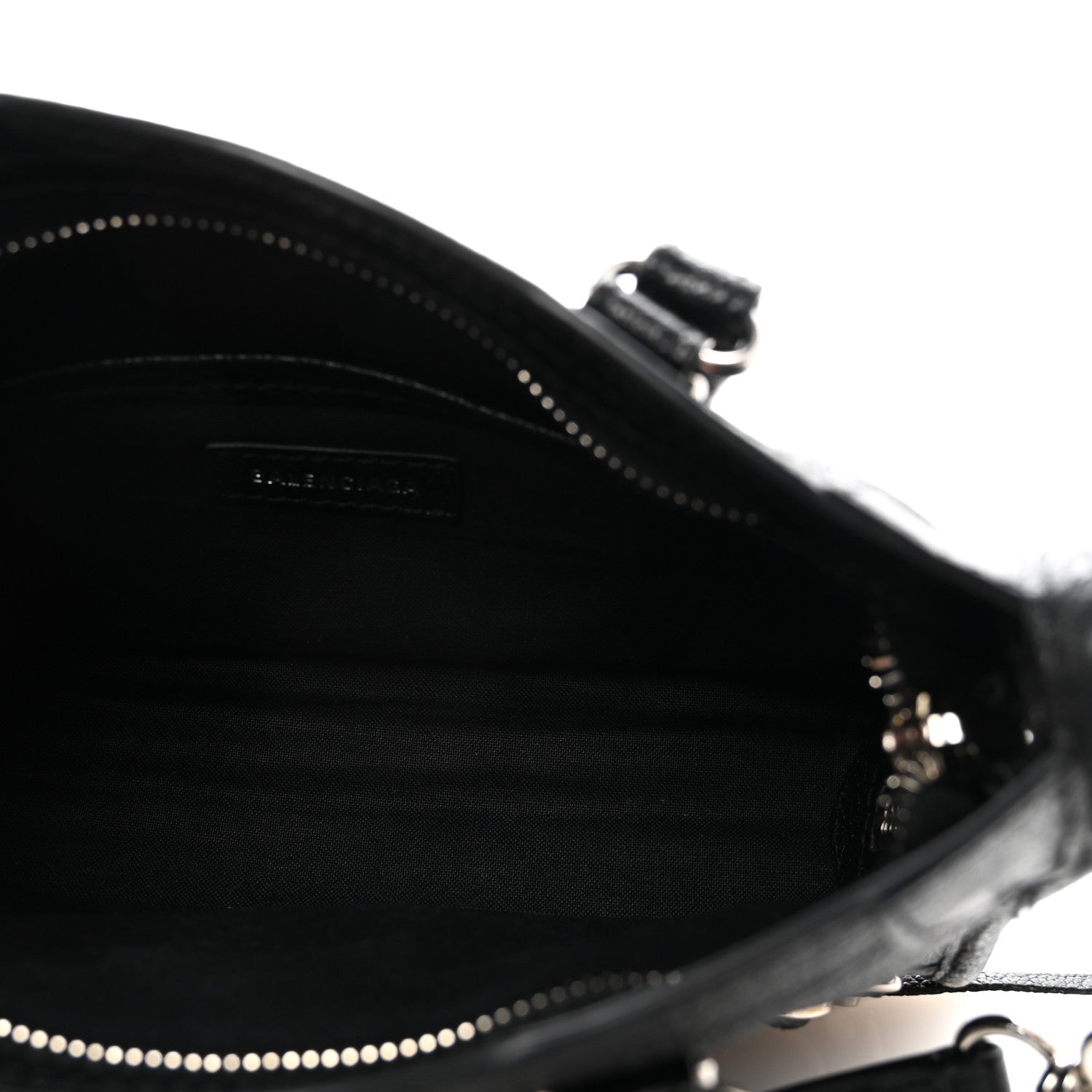 Balenciaga Chevre Silver Metallic Edge Hardware Nano City Black 6 of 10