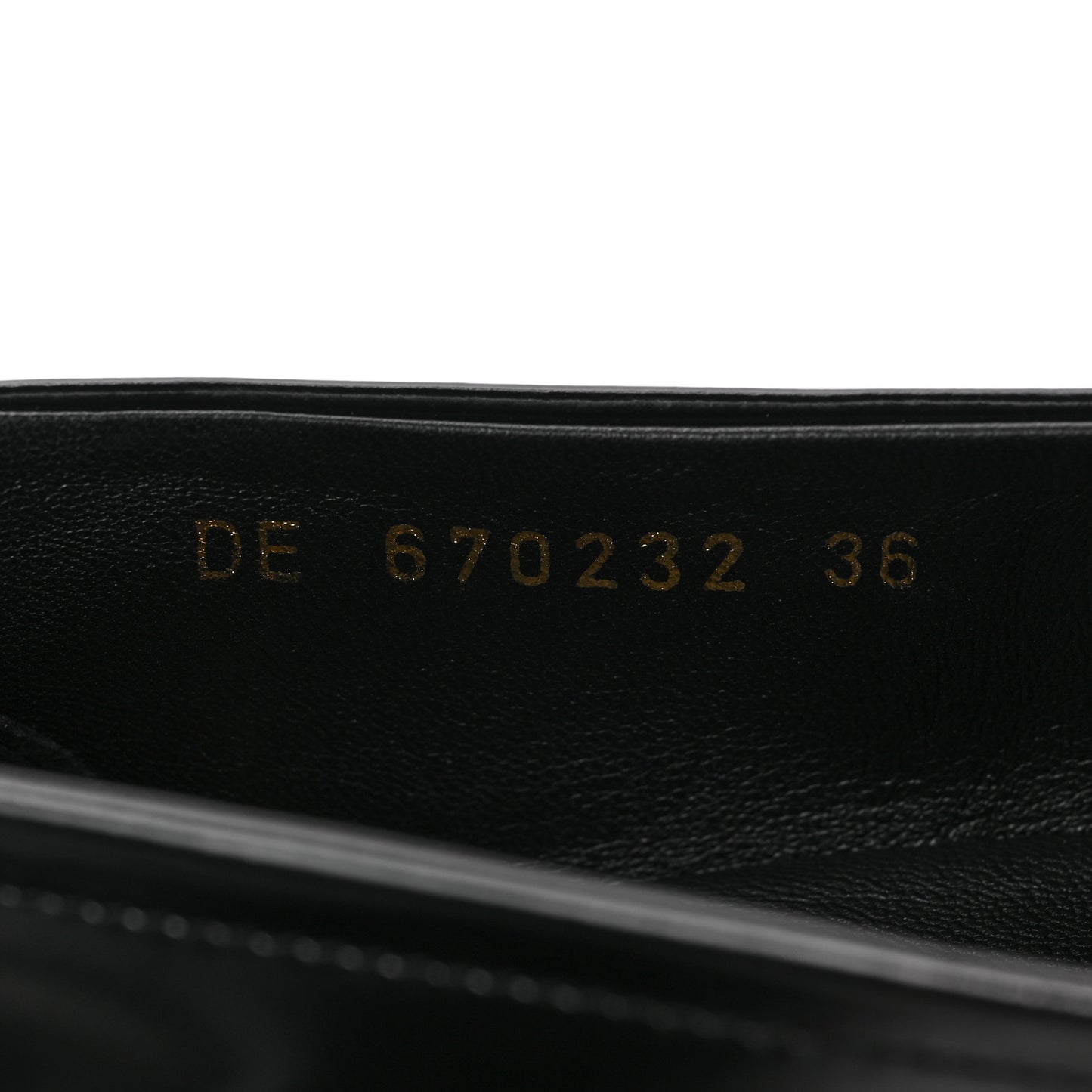 Patent Calfskin Penny Loafers 36 Black
