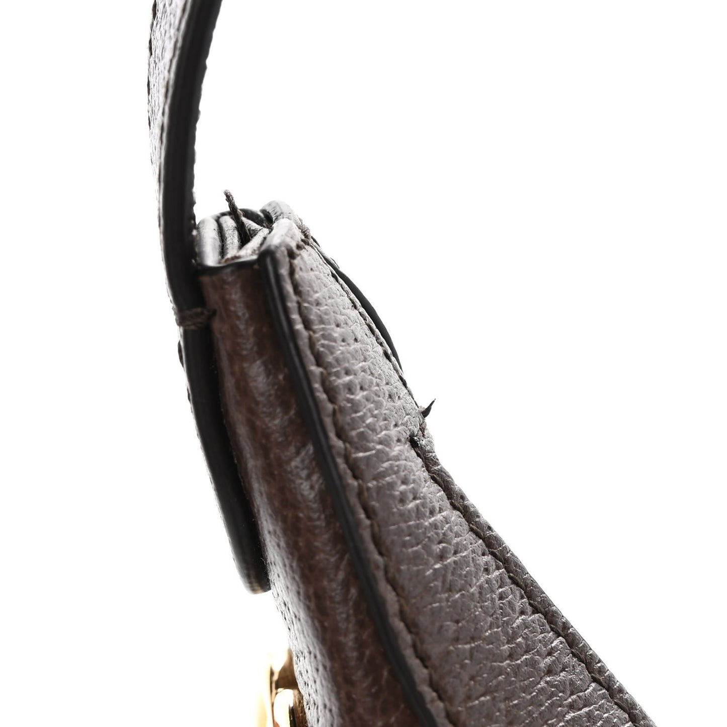 GG Supreme Monogram Textured Calfskin Web Mini Ophidia Half Moon Hobo Beige Ebony New Acero