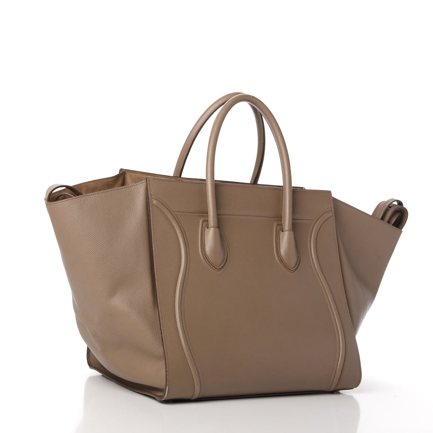 Grained Calfskin Medium Phantom Luggage Taupe