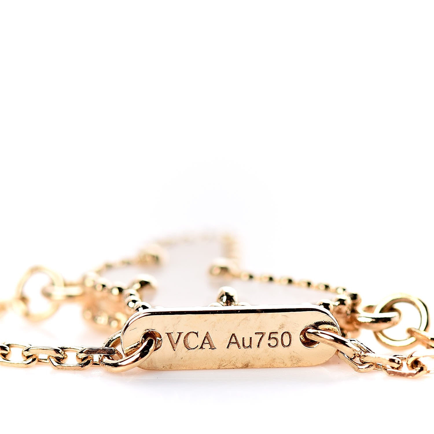 Van Cleef & Arpels 18K Yellow Gold Mother of Pearl Sweet Alhambra Butterfly Bracelet 4 of 5