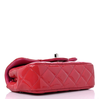 Chanel Patent Calfskin Quilted Extra Mini Rectangular Flap Pink 4 of 11