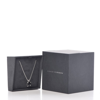 David Yurman Sterling Silver Diamond Black Onyx 11mm Chatelaine Pendant Necklace 6 of 6