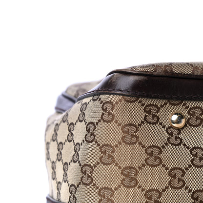 Gucci Monogram Vintage Web Medium Boston Dark Brown 10 of 11