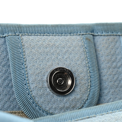 Chanel Mixed Fibers Small Deauville Tote Light Blue 14 of 14