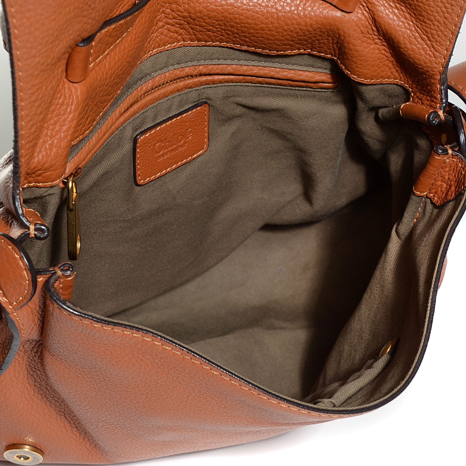 Chloe Calfskin Medium Marcie Top Handle Bag Tan 5 of 9