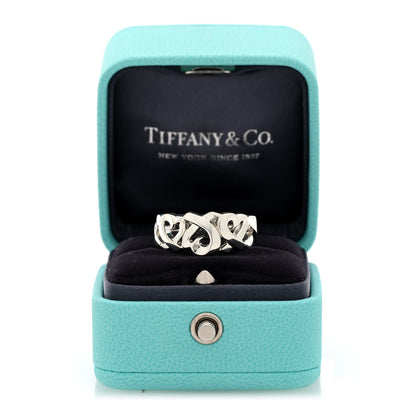 Tiffany Sterling Silver Paloma Picasso Loving Heart Band Ring 56 7.5 6 of 6