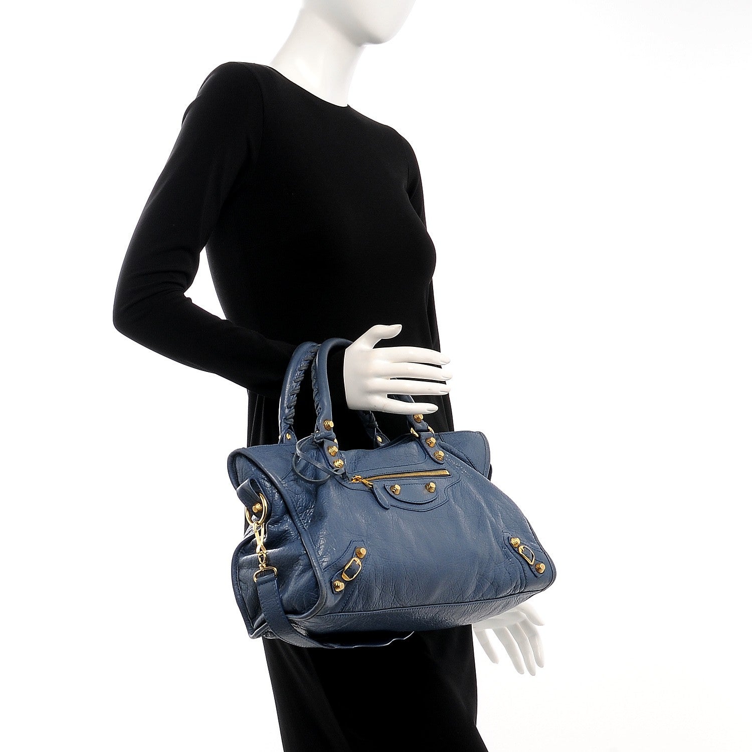 Balenciaga Agneau Giant 12 Gold Hardware City Bleu Persan 2 of 8