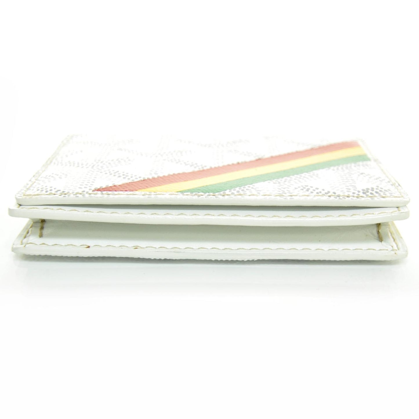 Goyardine Saint Marc Folding Card Case White