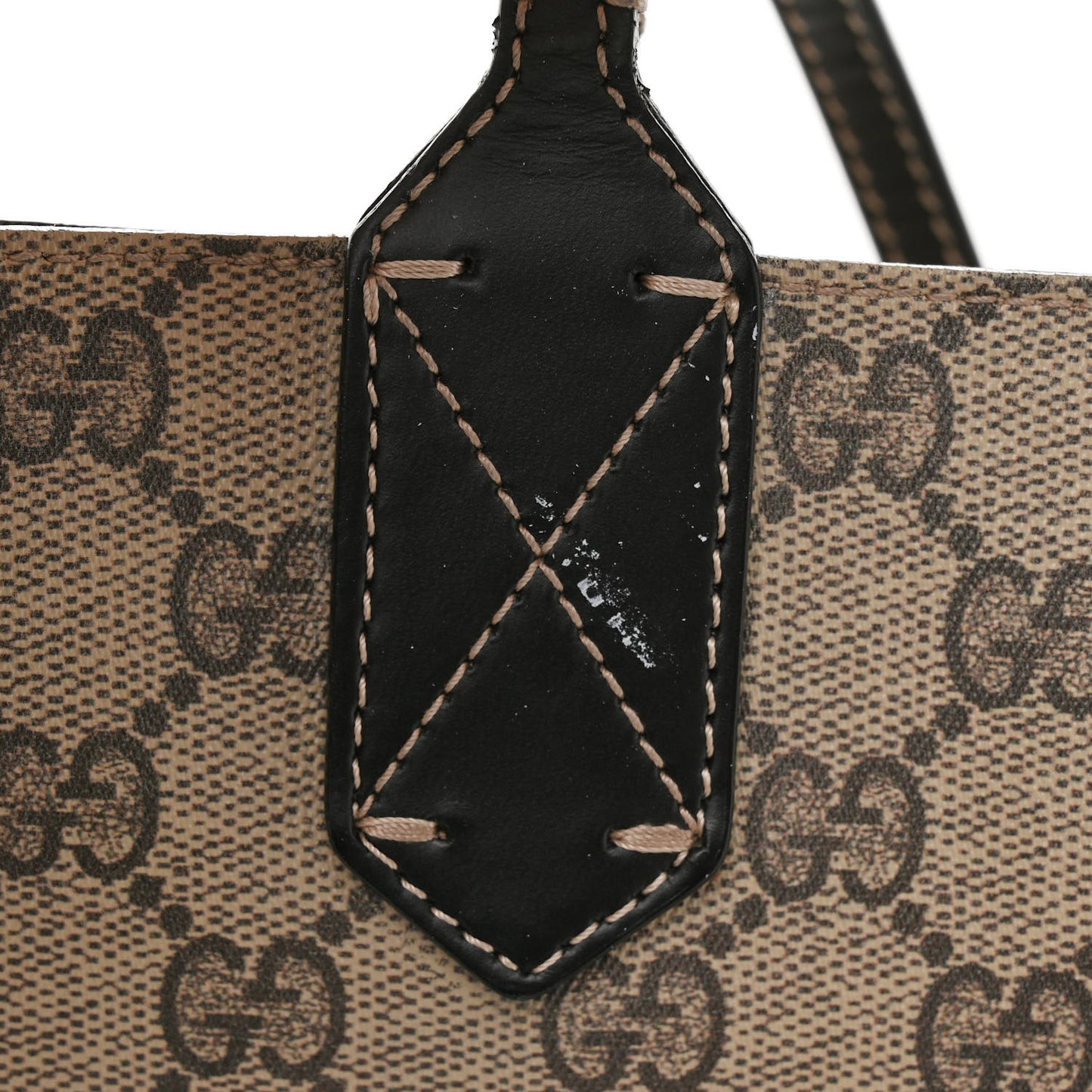 Calfskin GG Supreme Monogram Large Reversible Tote Black