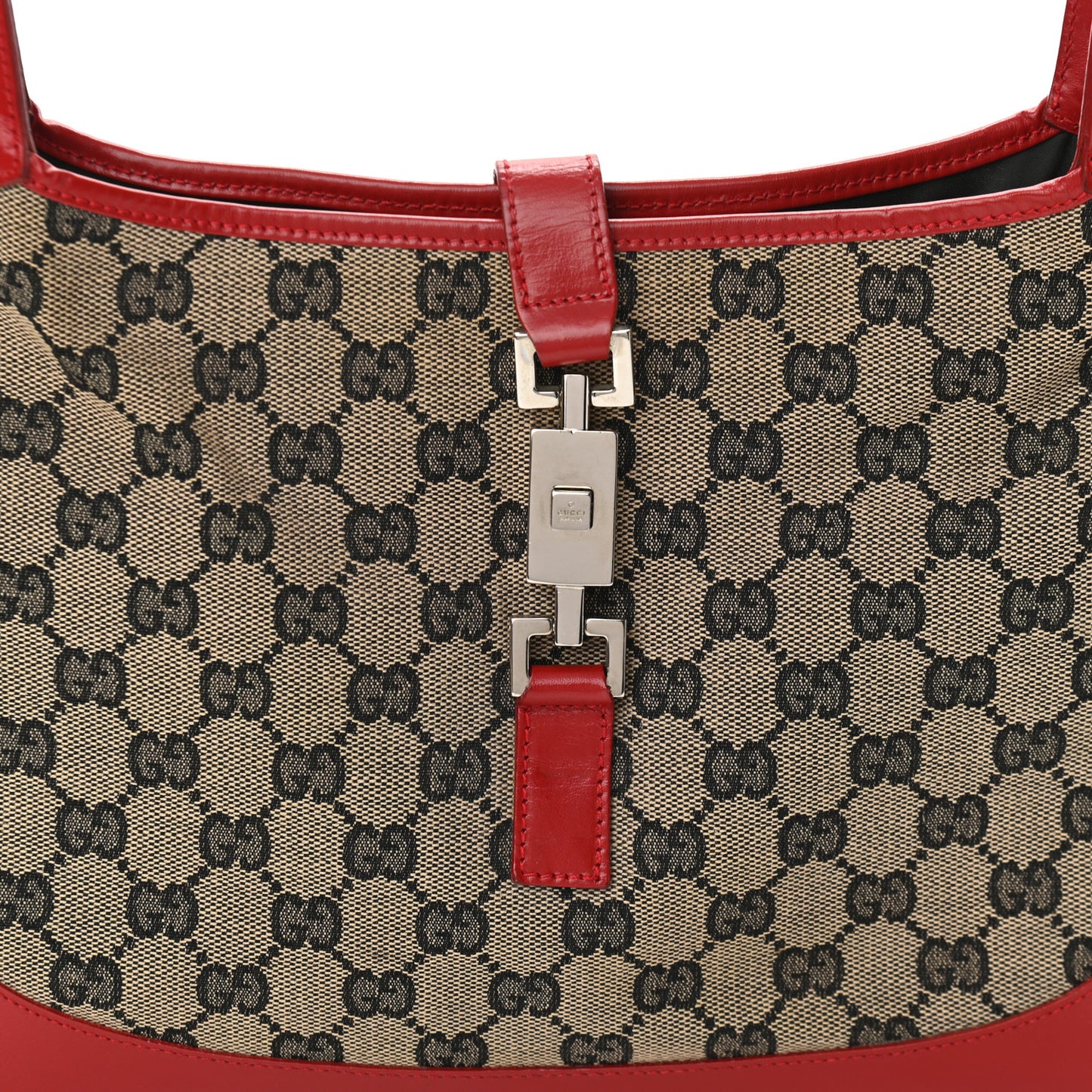 Monogram Jackie O Hobo Beige Blue Red