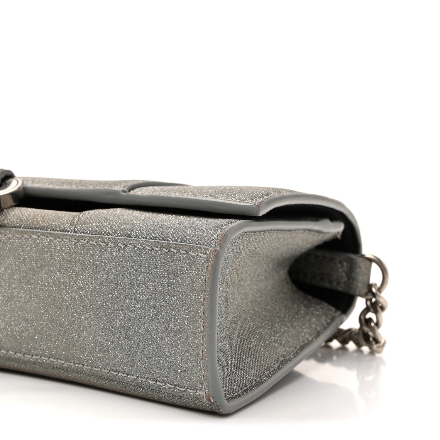 Balenciaga Glitter Fabric Hourglass Chain Bag Grey 9 of 9