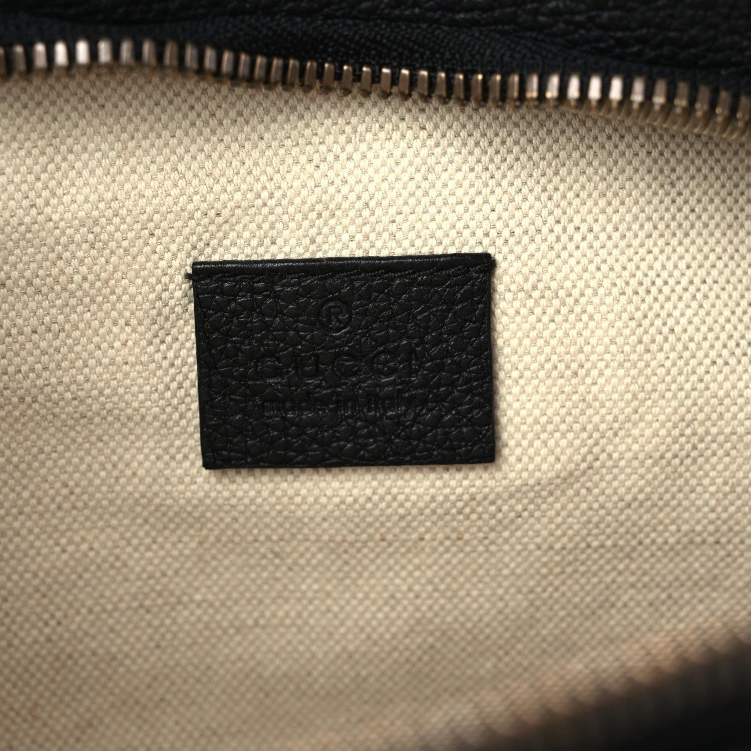 Gucci Grained Calfskin Logo Belt Bag Black 10 of 12