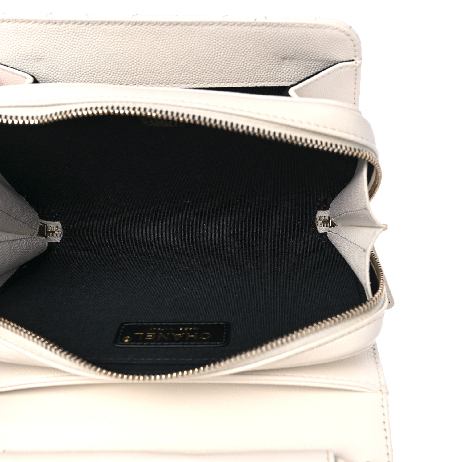 Chanel Caviar Quilted Like A Wallet Flap White 5 of 11