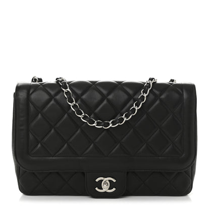 Chanel Lambskin Quilted Large Coco Rider Flap Black 1 of 10