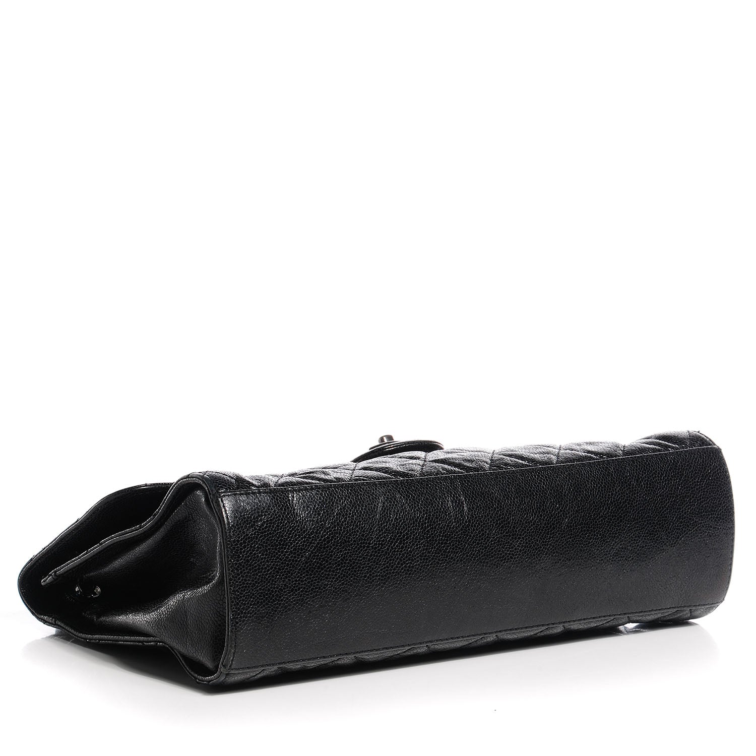 Chanel Crumpled Grained Calfskin CC Crave Jumbo Flap Black 4 of 9