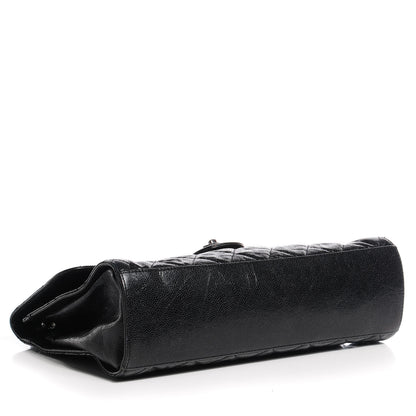 Chanel Crumpled Grained Calfskin CC Crave Jumbo Flap Black 4 of 9