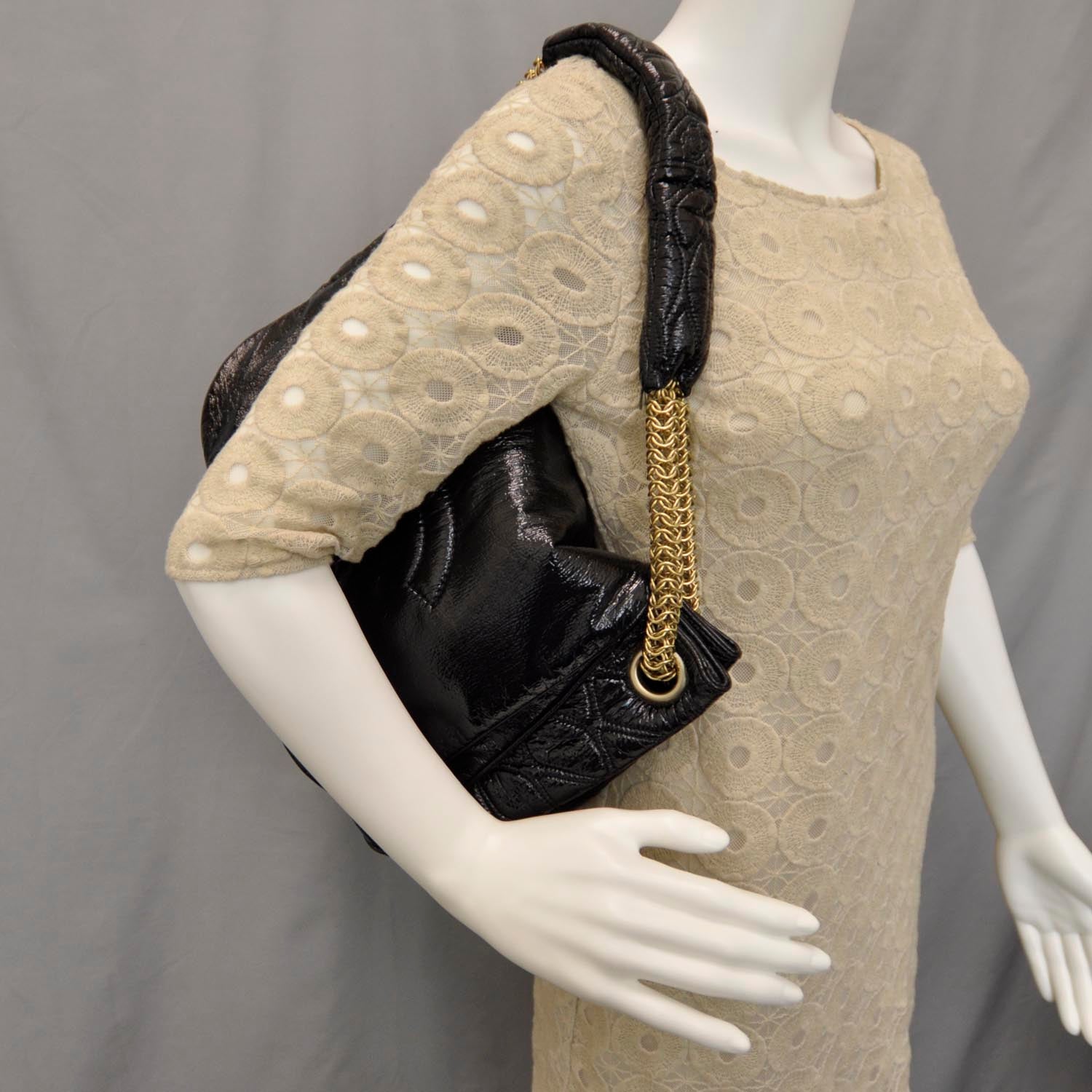 Chanel Vinyl Rodeo Flap Bag Black 2 of 7