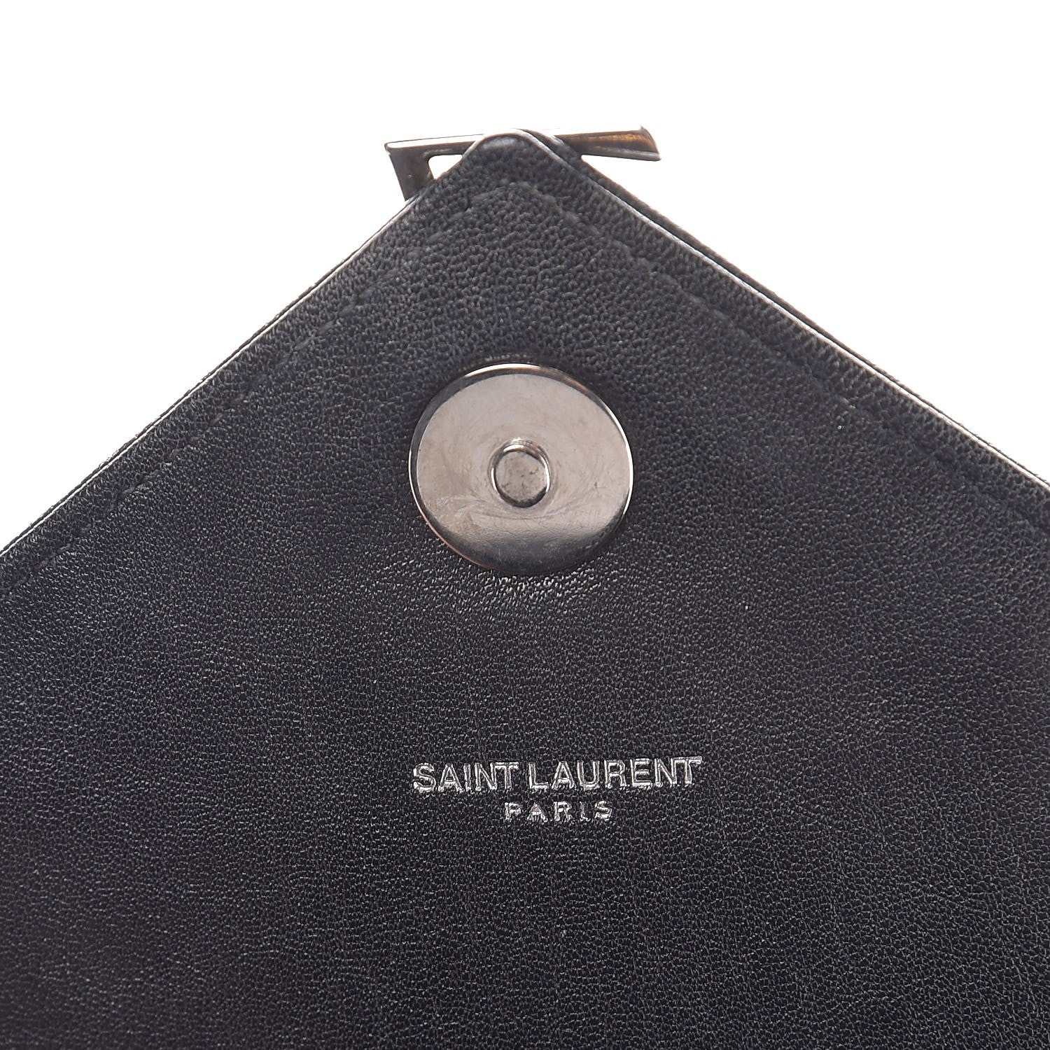 Saint Laurent Sheepskin Matelasse Chevron Monogram Large College Satchel Black 8 of 11