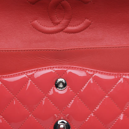 Chanel Patent Quilted Medium Double Flap Pink 10 of 13