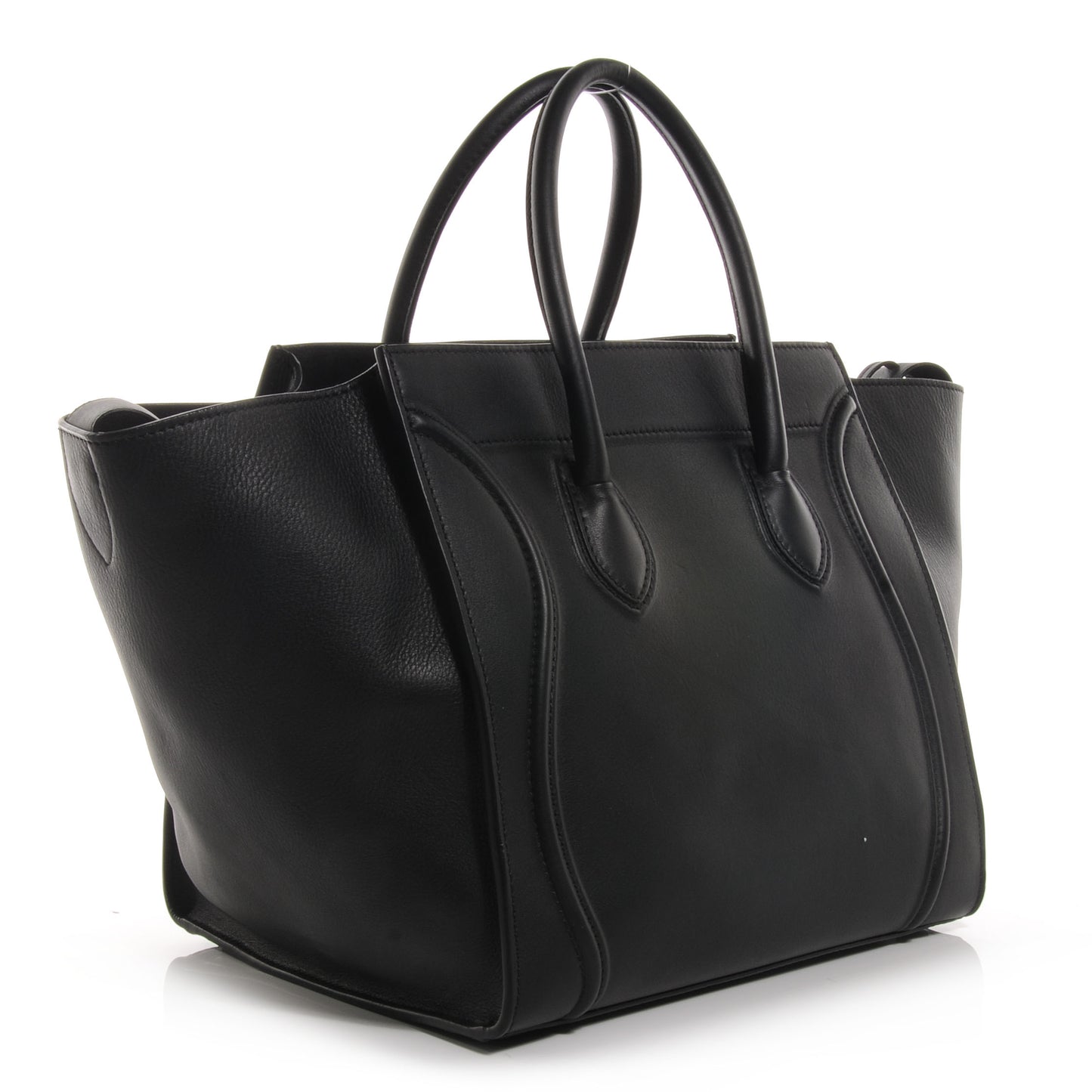 Supple Calfskin Medium Phantom Luggage Black