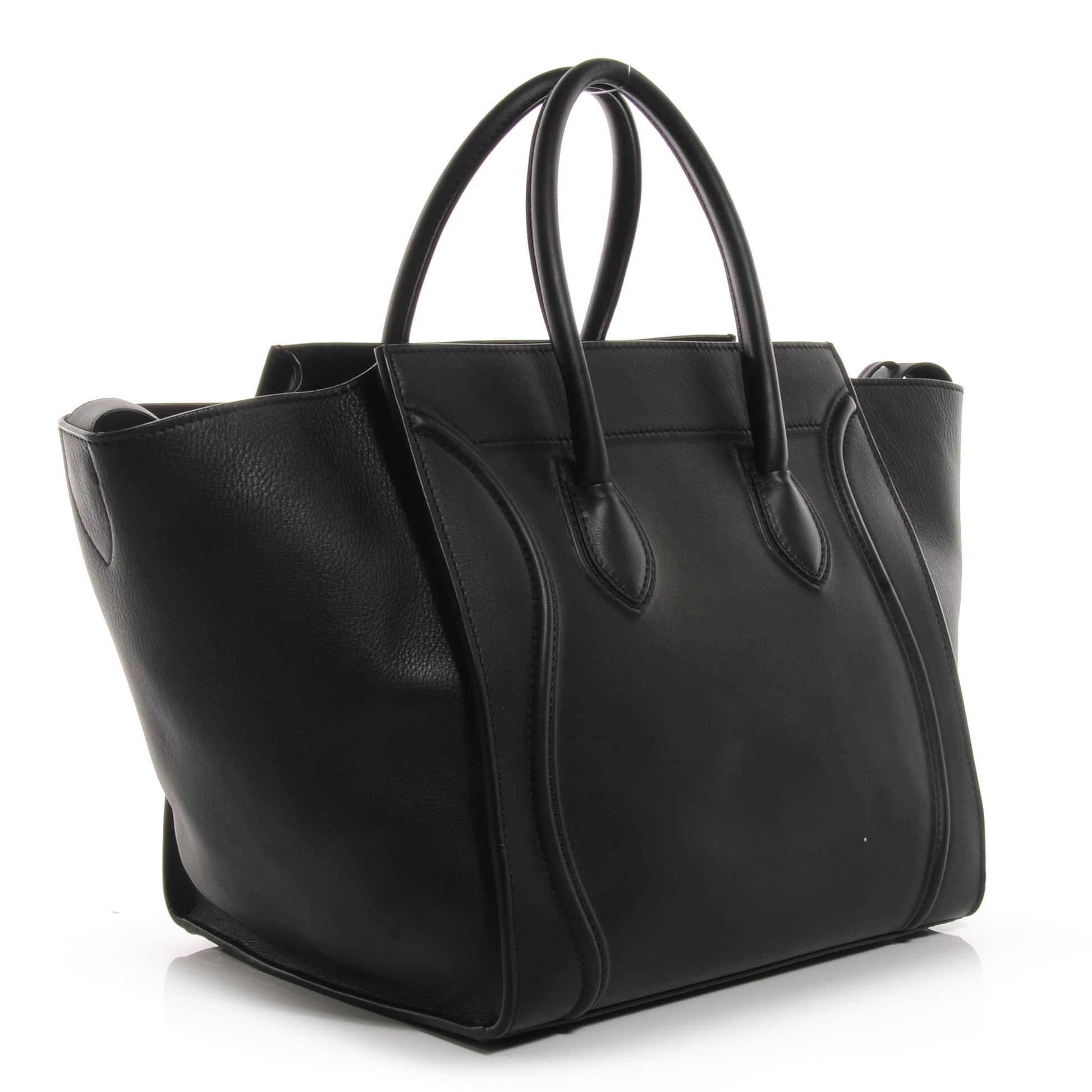 Celine Supple Calfskin Medium Phantom Luggage Black 3 of 9