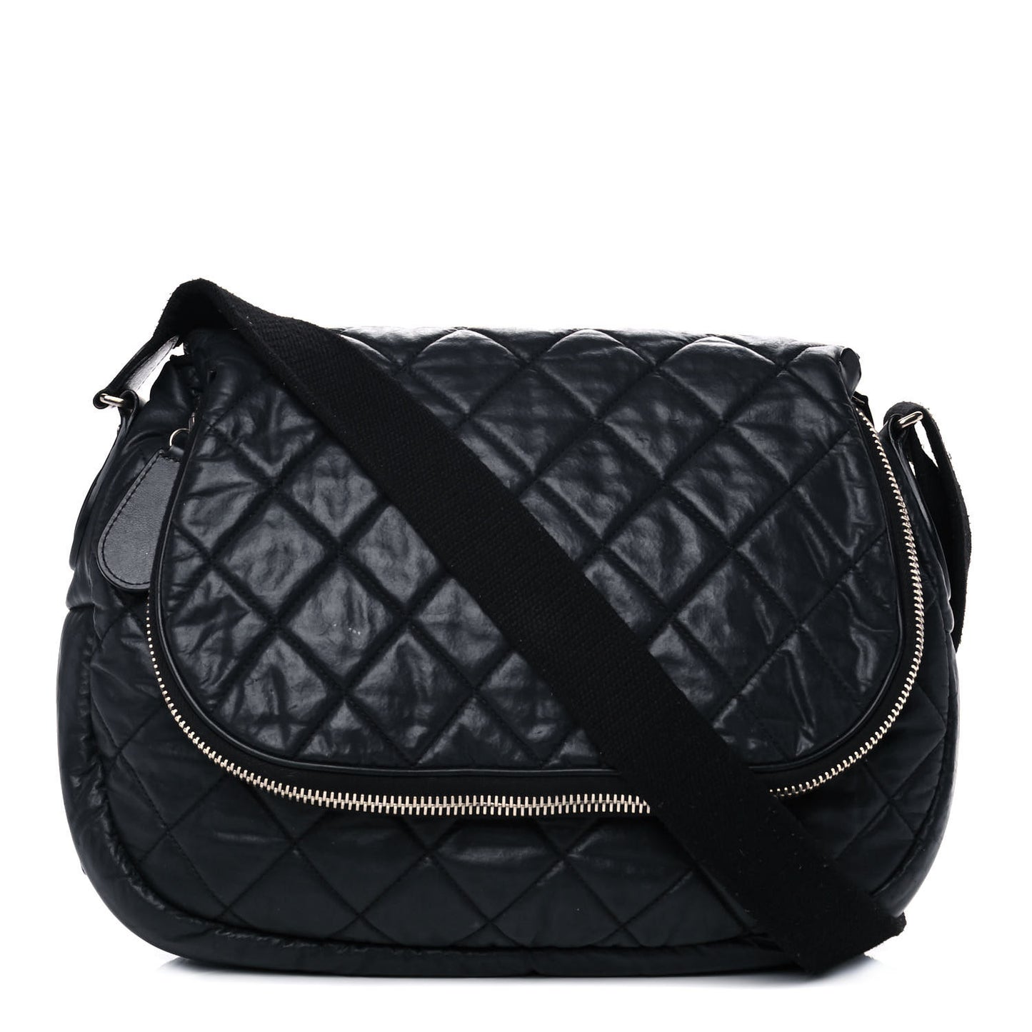 Nylon Quilted Coco Cocoon Messenger Black