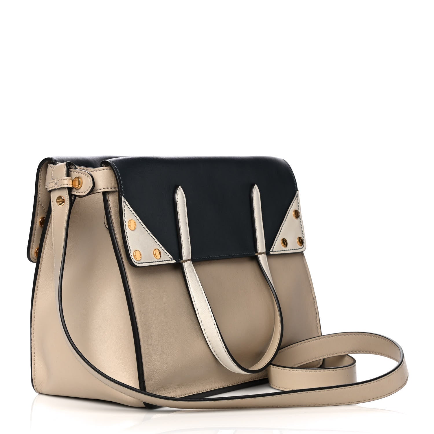 Fendi Vitello Grace FF 1974 Small Flip Tote Nuvola Notte Ice 2 of 11