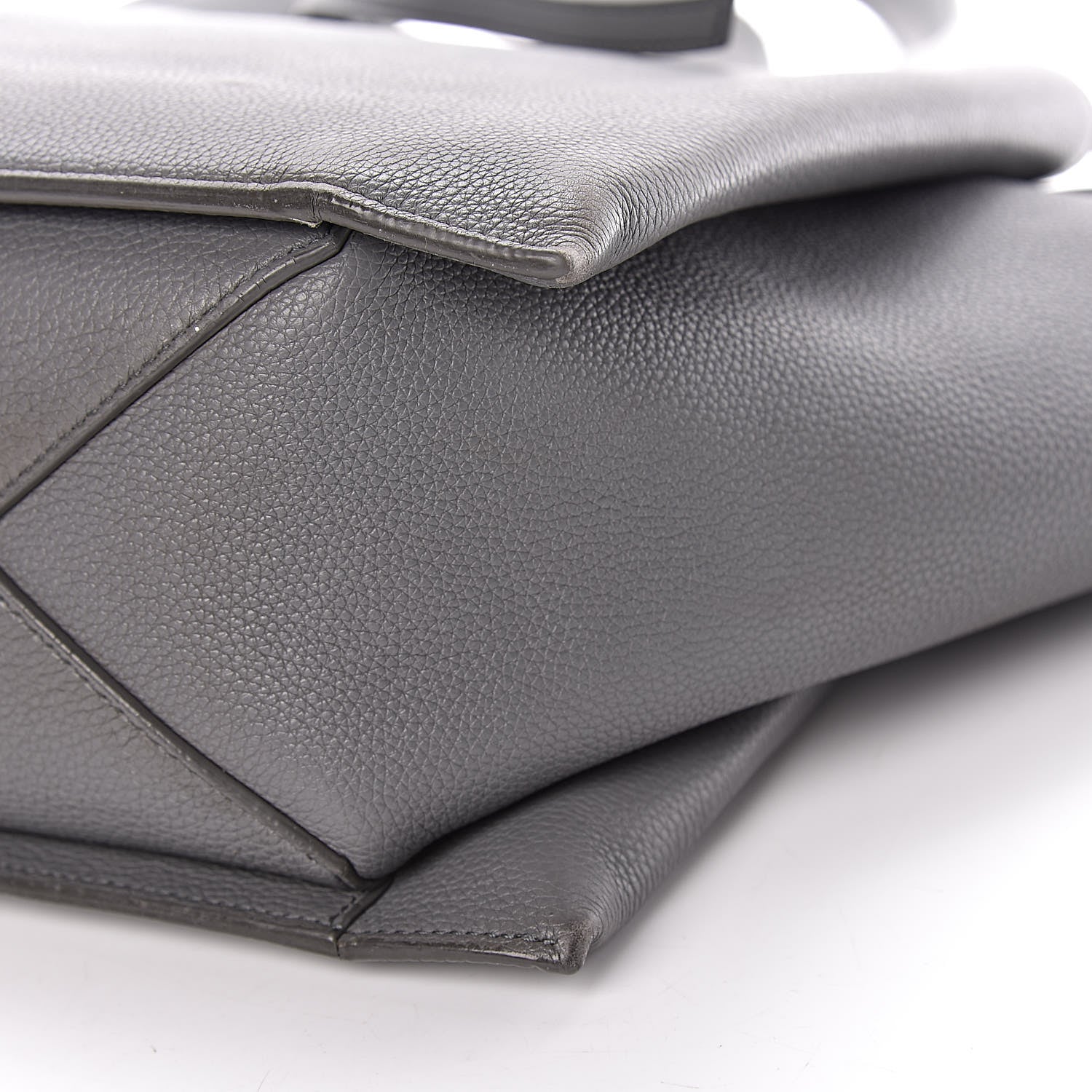 Celine Baby Grained Calfskin Medium Tri-Fold Bag Grey 9 of 15