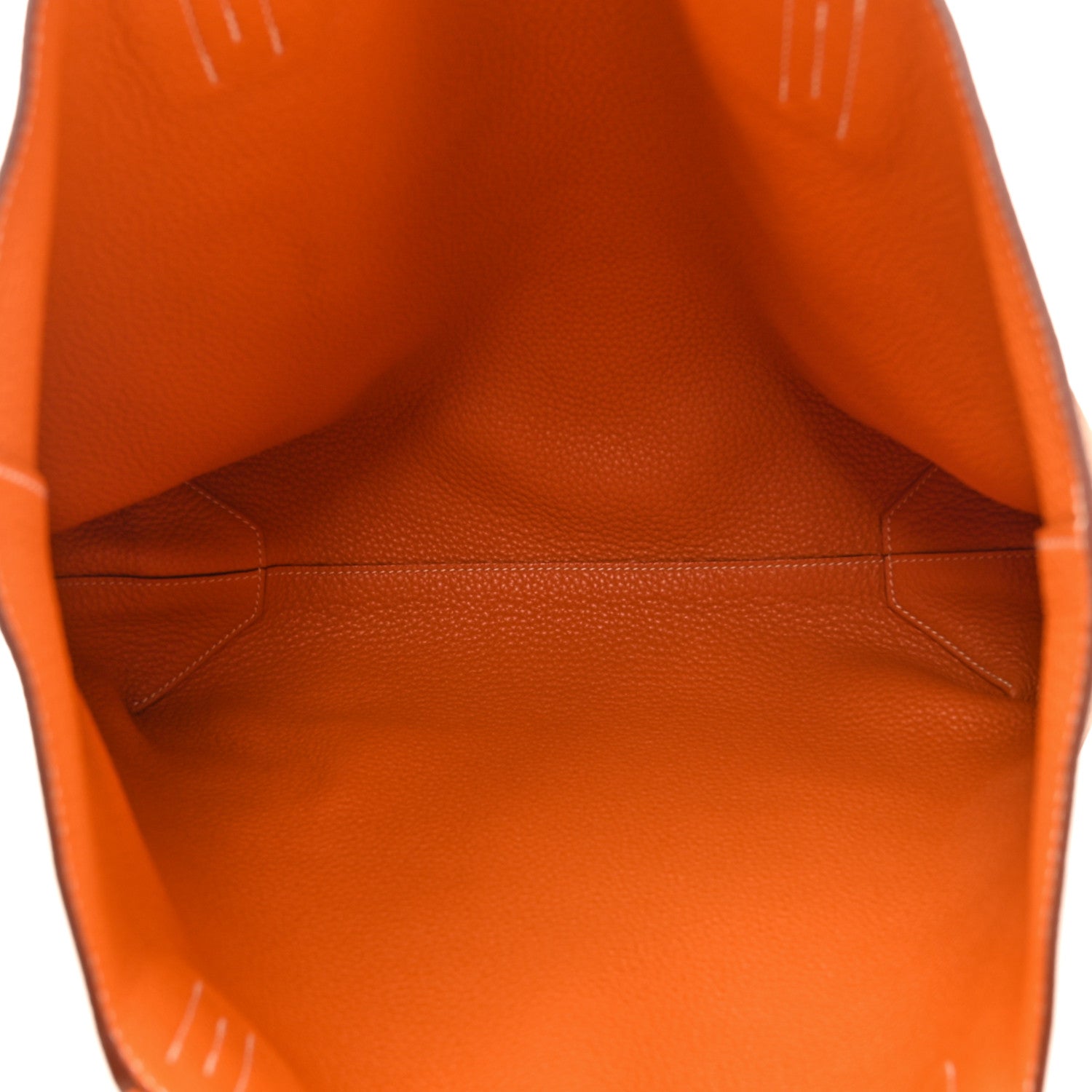 Hermes Taurillon Clemence Double Sens Reversible Tote 35 Gold Orange 8 of 18