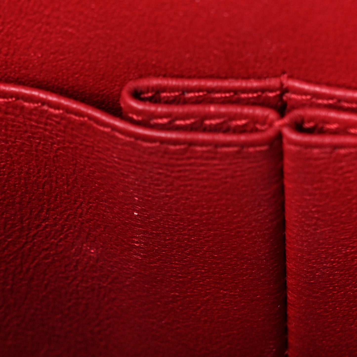 Lambskin Quilted Small Trendy CC Bowling Bag Red